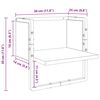 vidaXL Стенен рафт с рафт Дъб Артизан 30 x 25 x 30 cm Инженерно дърво