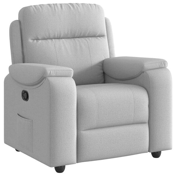 vidaXL Recliner Chair Cloud Grey Fabric