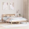 vidaXL Рамка за легло Естествен 150 x 200 cm Солидно борово дърво