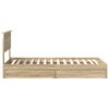 vidaXL Легло с място за съхранение с таблото Сонома дъб 90 x 200 cm