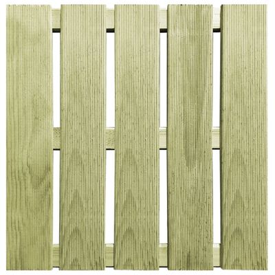 vidaXL 12 бр декинг плочки, 50x50 см, дърво, зелени