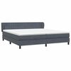vidaXL Box Spring легло с матраци Тъмно сиво 180x210 cm кадифе