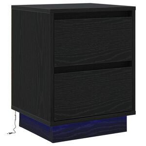 vidaXL Нощен шкаф Черния дъб 39 x 34,5 x 50 см Инженерна дървесина