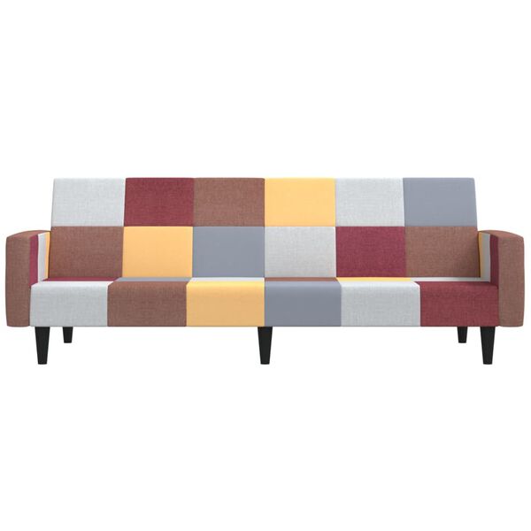 vidaXL 2-местно разтегателно канапе, текстил