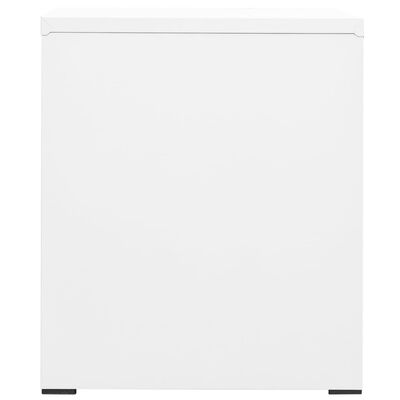 vidaXL Шкаф за папки, бял, 46x62x72,5 cм, стомана