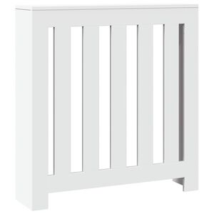 vidaXL Капак за радиатор, бял, 78x20x82 см, инженерно дърво