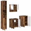 vidaXL Комплект мебели за баня Монтиране на стена 4 pcs Старо дърво