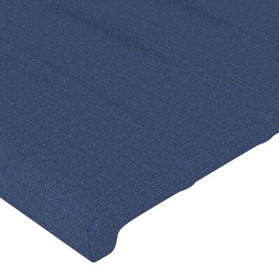 vidaXL Горна табла за легло, синя, 83x16x78/88 см, плат