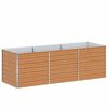 vidaXL Градинска повдигната леха Светло кафяво 240 x 80 x 77 cm