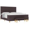 vidaXL Легло с пружинирана основа Тъмнокафяв 200 x 180 cm текстил