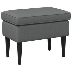 vidaXL Пуф за крака Тъмносиво 55 x 35 x 41 см Текстил