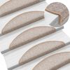 vidaXL Изтривалки за стълби, 10 бр., 56x17x3 см, светлокафяви, полукръгли
