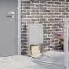 vidaXL Пощенска кутия за пратки с врата Сребрист 44 x 22 x 82 см