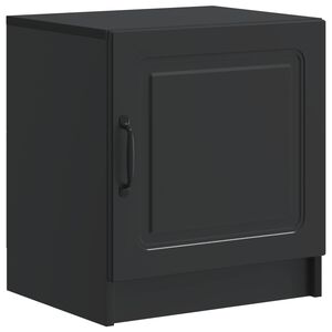 vidaXL Нощен шкаф Черно 43 x 34,5 x 47 см Инженерна дървесина