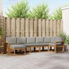 vidaXL Комплект дивани за открито 7 pcs Естествено и светло сиво