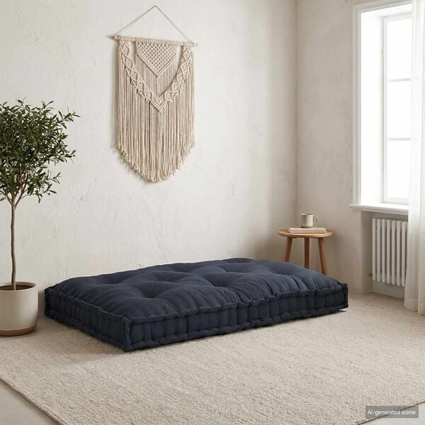 vidaXL Кушон за палетен диван Антрацит 120 x 80 x 12 cm Текстил