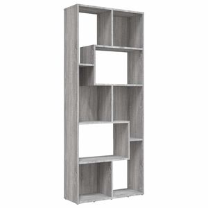 vidaXL Библиотека, сив сонома, 67x24x161 см, инженерно дърво