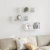 vidaXL Стенни рафтове, 3 бр, бели, 58x18x18 см, инженерно дърво