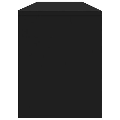 vidaXL ТB шкаф, черен, 120x30x37,5 см, инженерно дърво