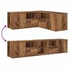 vidaXL Ъглов шкаф, старо дърво, 200x40x45 см, инженерно дърво