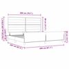 vidaXL Рамка за легло с таблото Таупе 200 x 200 cm текстил