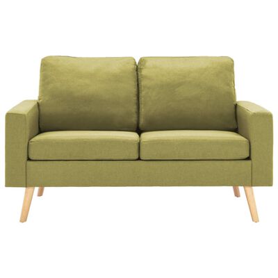 vidaXL Комплект дивани, 2 части, текстил, зелен
