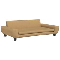 vidaXL Детски диван, кафяво, 100x54x33 см, кадифе