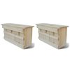 vidaXL Къщички за врабчета 2 бр дърво 44x15,5x21,5 см