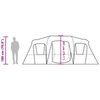 vidaXL Семейна палатка, тунелна, 16-местна, сива, водоустойчива
