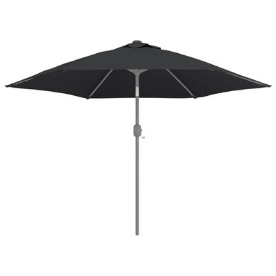 vidaXL Резервно покривало за градински чадър, черно, 300 см