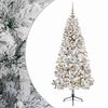 vidaXL Изкуствена коледна елха с топки 210 см 300 LED светодиода
