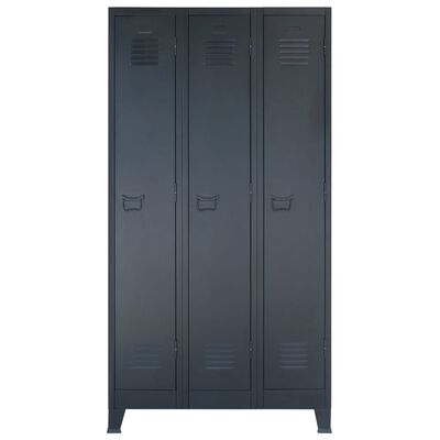 vidaXL Метален шкаф в индустриален стил, 90x45x180 cм
