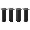 vidaXL Крака за масичка за кафе, 4 бр., черни, 30-32 см, стомана