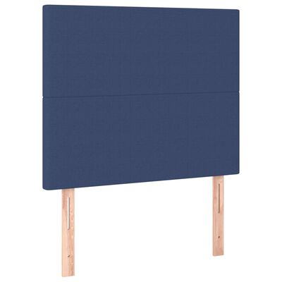 vidaXL Рамка за легло с табла, синя, 80x200 см плат