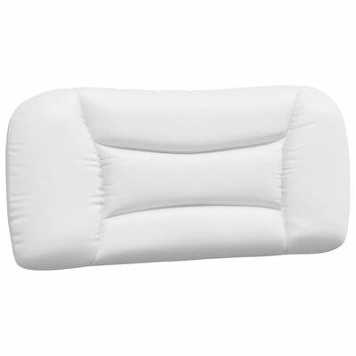 vidaXL Рамка за легло с табла, бяла, черна, 80x200 см, изкуствена кожа