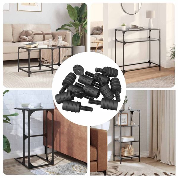 vidaXL Струбцина 4865 pcs Черно М4 Гума и стомана