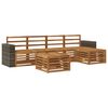 vidaXL Комплект дивани за открито 6 pcs Натурално