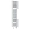 vidaXL Шкаф за баня, бял, 30x30x190 см, инженерно дърво