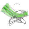 vidaXL Люлеещи се столове, 2 бр, стомана, зелени