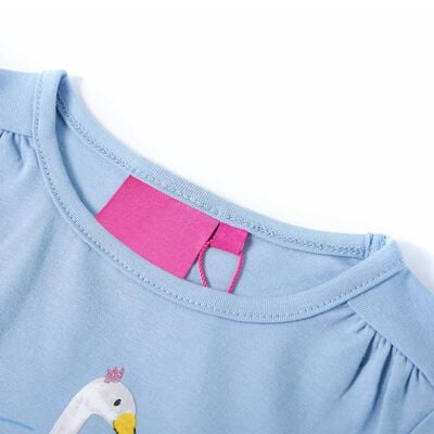 Детска тениска с дълъг ръкав, светлосиня, 92