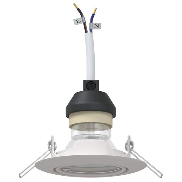 vidaXL Прожектор 12 pcs Бяло 9 x 9 x 2.5 см Метал