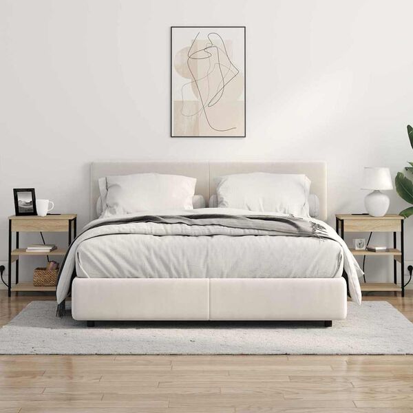 vidaXL Нощен шкаф Сонома дъб 41 x 31 x 51 см Инженерно дърво