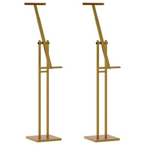 vidaXL Стендове за търговски прояви 2 бр. Златист 26,5 x 26,5 x 150 см
