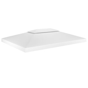 vidaXL Двоен покрив за шатра, 310 г/м&sup2;, 4x3 м, бял