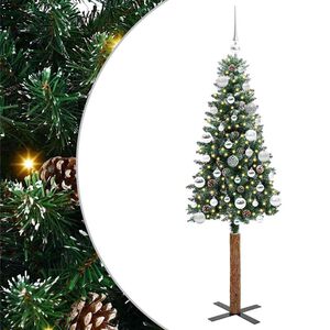vidaXL Тясно коледно дърво Зелен 150 cm ПВЦ и масивно борово дърво