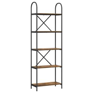vidaXL Рафт за книги 5 нива 60 x 30 x 183 см Инженерна дървесина