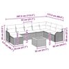 vidaXL Градински Софа Комплект със съхранение 9 pcs Сив полиратан