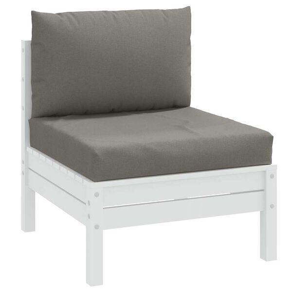 vidaXL Палетни възглавници, 2 бр, меланж тъмносиви, плат