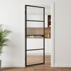 vidaXL Врата за дом 76 x 201,5 x 3,5 см Алуминий и закалено стъкло