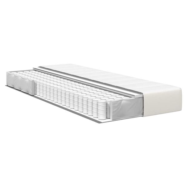 vidaXL Матрак за легло с матрак Крем 100 x 200 cm текстил